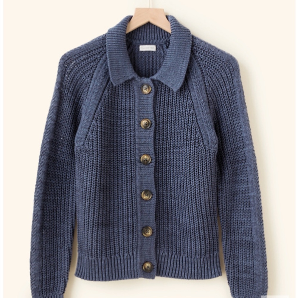 Garnet Hill Isle Linen and Cotton cardigan